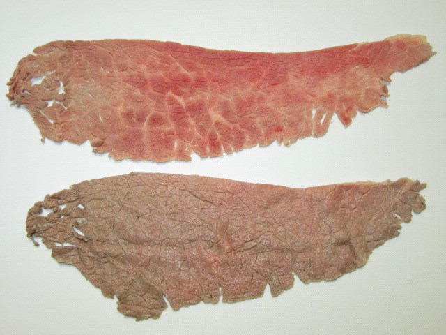牛肉の冷しゃぶの比較,肉料理の献立