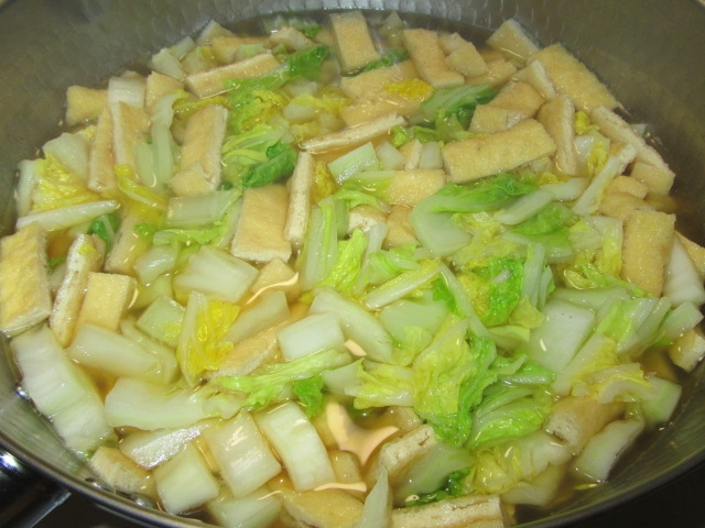 白菜と油揚げのうま煮の作り方,煮上がり